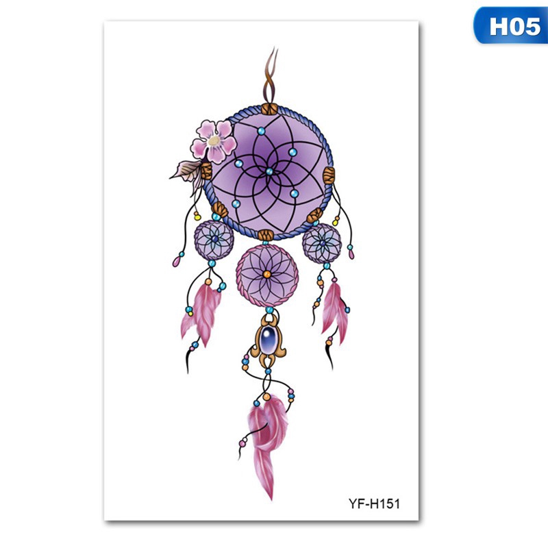 servise.vn Hình xăm dán cơ thể tạo hình bông sen 3D 12*19cm