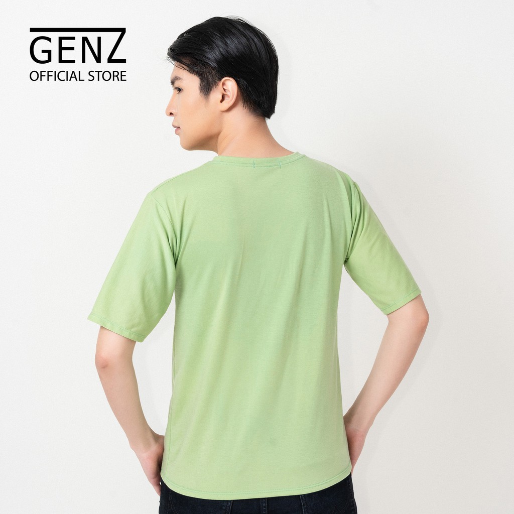 Áo thun tay lỡ nam nữ GENZ form rộng, full hộp, Bơ Nhật, Xanh cốm - Z98 | BigBuy360 - bigbuy360.vn