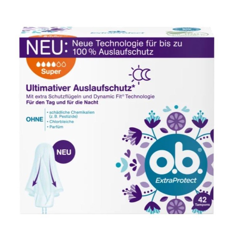 Combo 10 chiếc tách lẻ Băng vệ sinh dạng ống Tampon OB nội địa Đức đủ size