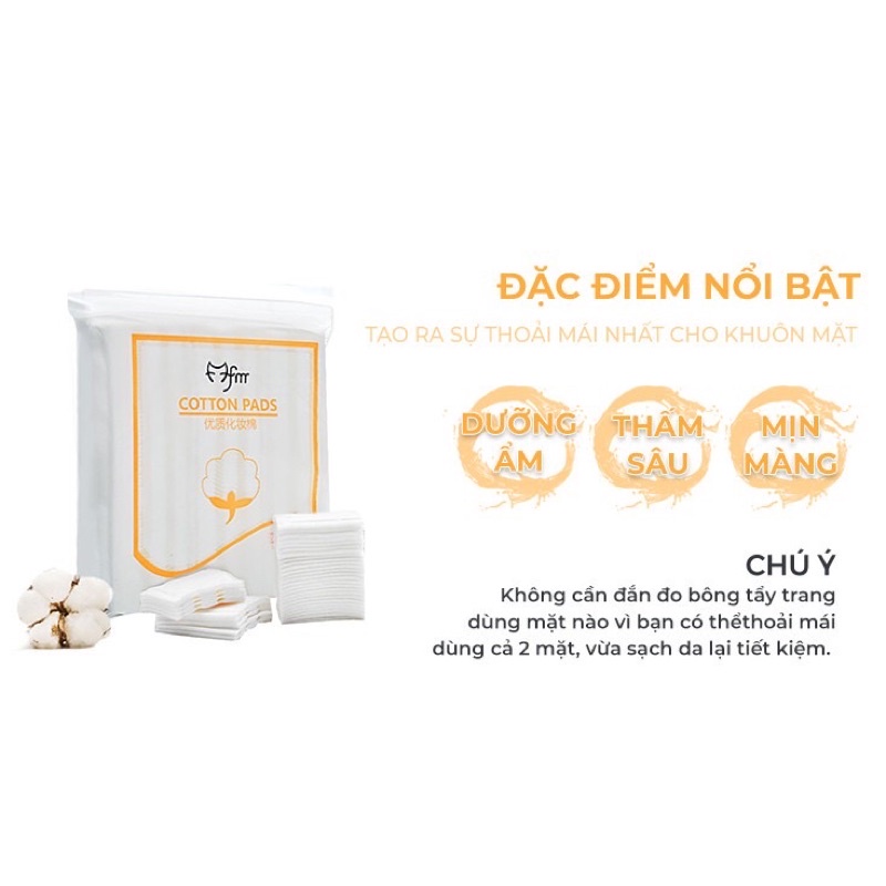 Bông tẩy trang 222 miếng lameila cotton pads chăm sóc da dưỡng ẩm dày mịn hàng chuẩn nội địa trung