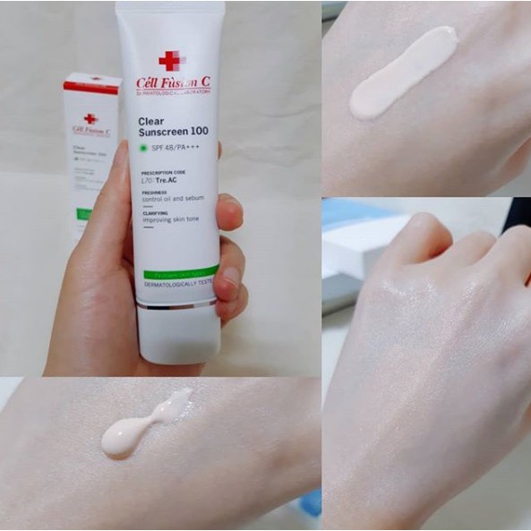 (CÓ BILL) Kem Chống Nắng Cell Fusion C Clear Sunscreen 100 SPF 48 PA+++ (XANH) | BigBuy360 - bigbuy360.vn