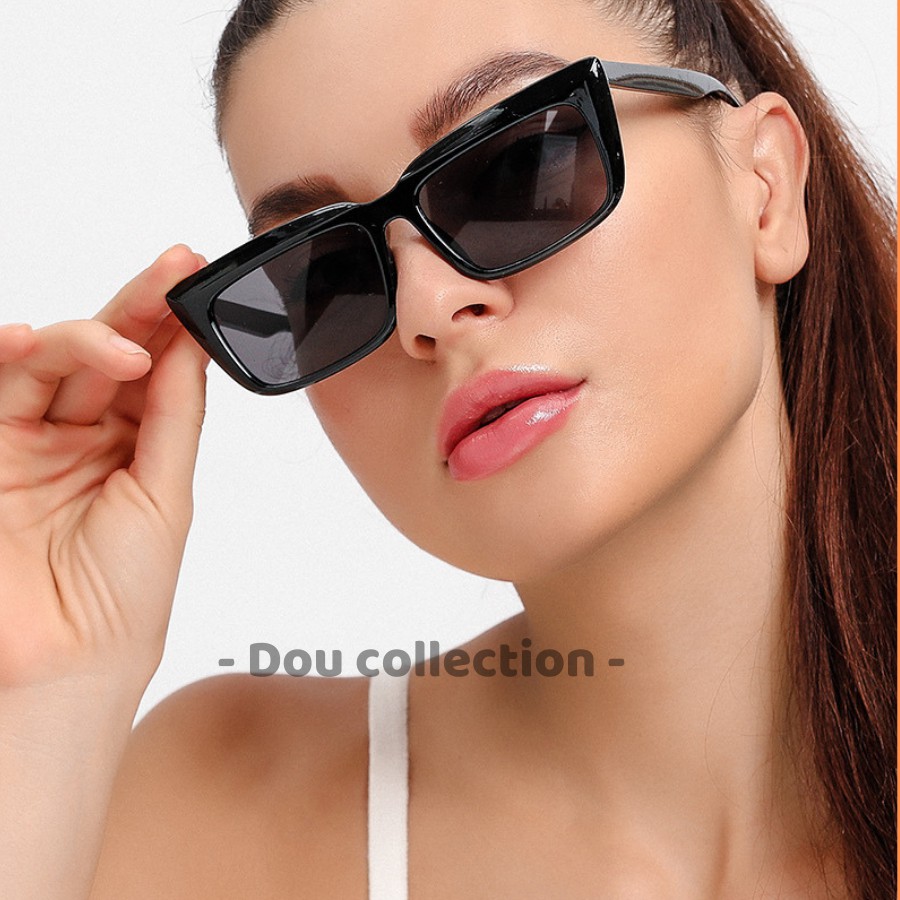 [Nowship2h] Kính Mát (Kính Râm) Cao Cấp Mắt Mèo Hình Vuông Retro Gọng Nhựa Phong Cách Châu Âu - Carl Fitow - Mã MK024