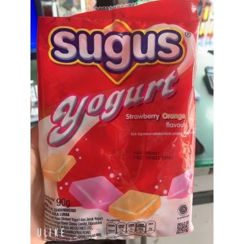 Túi kẹo mềm Sugus Yogurt sữa chua dâu cam mix siêu ngon 90g
