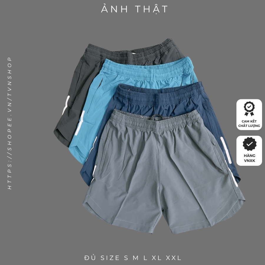 Quần Đùi Nam Thể Thao Running TVN vải dù chất mịn đẹp  Quần Short nam chạy bộ, tập gym