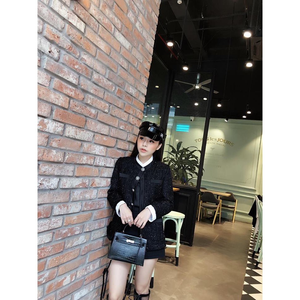 ÁO DẠ TWEET ĐEN