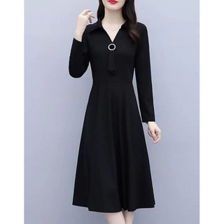 Combo đầm đen tay dài chọn trên live stream