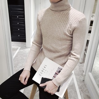 Áo len nam cổ lọ vặn thừng