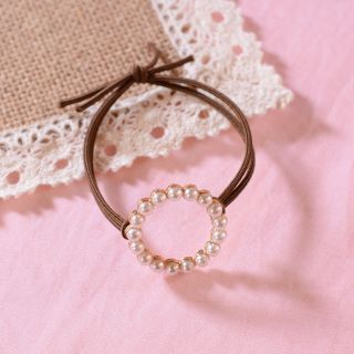 Dây cột tóc đính hạt ngọc nhỏ xinh iu M02