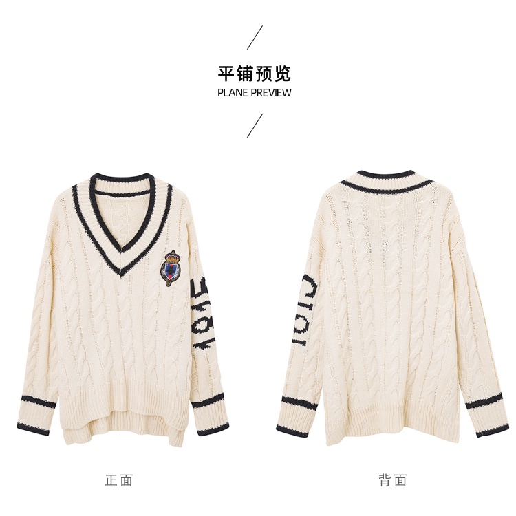 Áo len nữ tay dài cổ chữ V thời trang Hàn Quốc | BigBuy360 - bigbuy360.vn