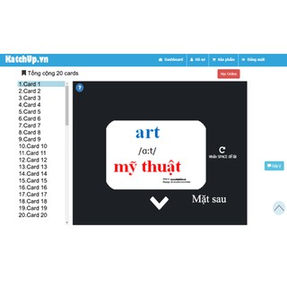 Flashcard tiếng Anh cho bé KatchUp - Môn học