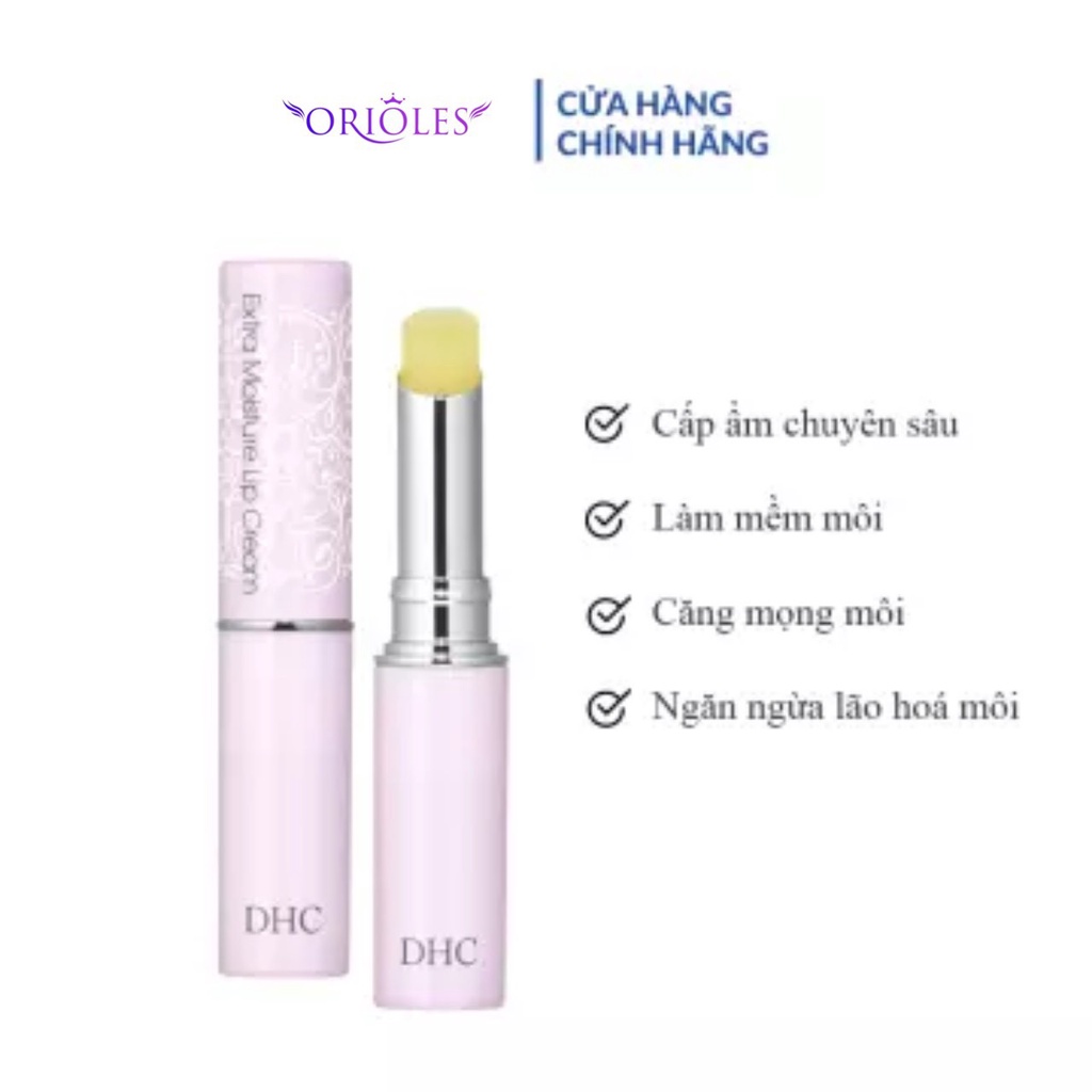 Son dưỡng môi chuyên sâu giảm thâm sạm chống nếp giảm nứt nẻ DHC Extra Moisture Lip Cream _ Nhật Bản