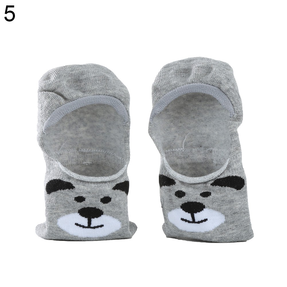 Vớ cotton cổ thấp chống trượt họa tiết các con vật đáng yêu dành cho nữ