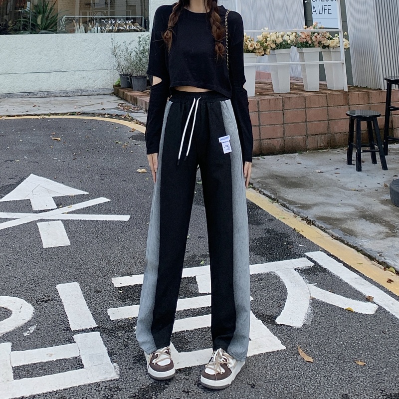 Quần Dài Thể Thao Ống Rộng Nhuộm Màu Loang Phong Cách Hàn Quốc Thời Trang Cho Nam Và Nữ