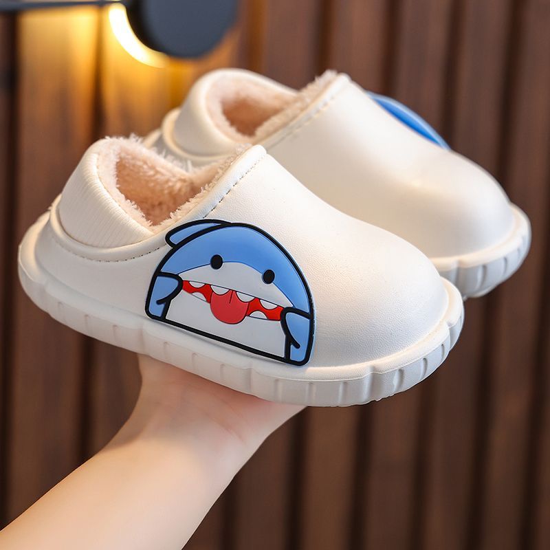 （Không thấm nước và chống trơn trượt）Giày Cotton Chống Nước Giữ Ấm Mùa Đông Cho Trẻ Em 1-3 - 2 Tuổi，Túi đựng giày bông cho bé mùa đông với bé trai và bé gái không thấm nước EVA cộng với nhung ấm áp cho trẻ em 1-3 tuổi 2 dép bông trẻ em