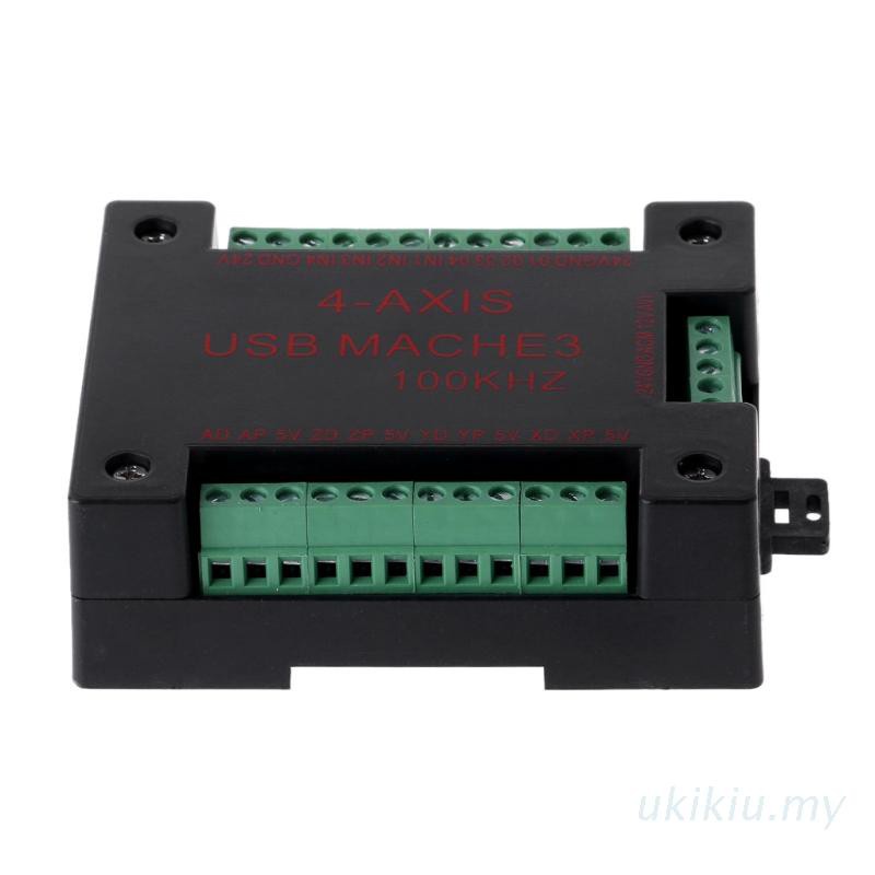 UKI  CNC USB MACH3 100Khz Breakout Board 4 Axis Interface Driver Motion Controller