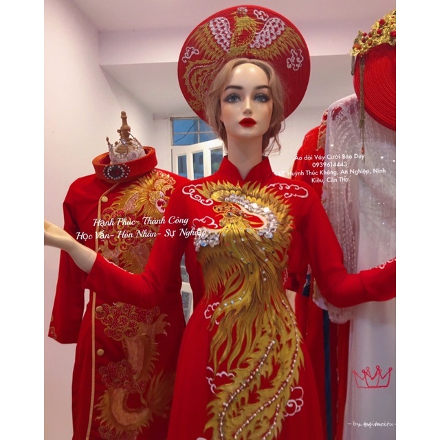 áo dài cưới hỏi long phụng cao cấp nam nữ