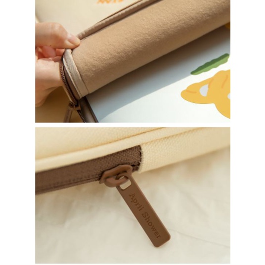 13Inch 14Inch April Shower Laptop Pouch Túi Đựng Laptop In Hình KAKAO FRIENDS│Túi Đựng Máy Tính Bảng Laptop Notebook 10inch 11inch 12inch 15inch