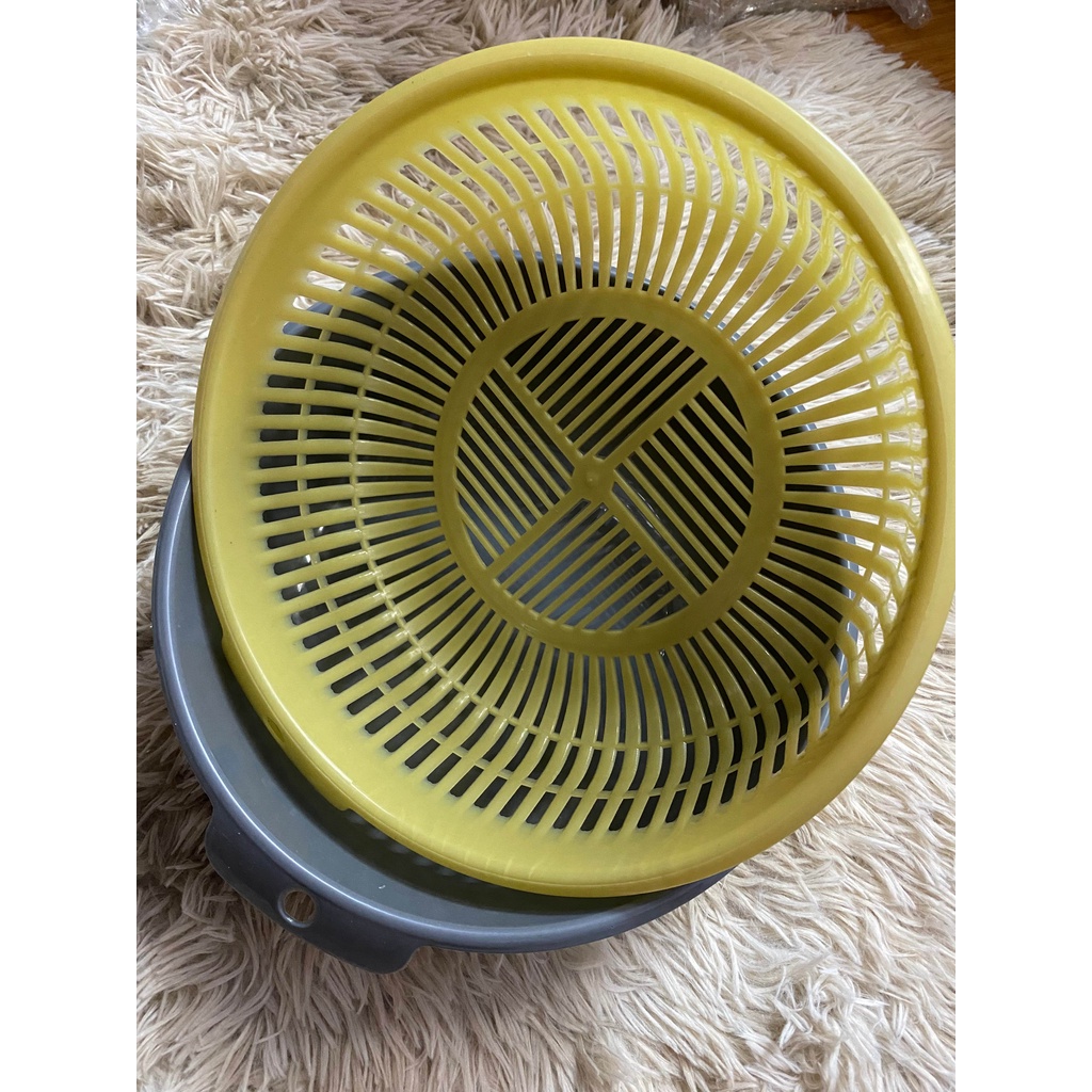 RỔ NHỰA 2 trong 1 - Rổ thông minh rửa rau hoa quả tiện ích 24*9cm chắc chắn