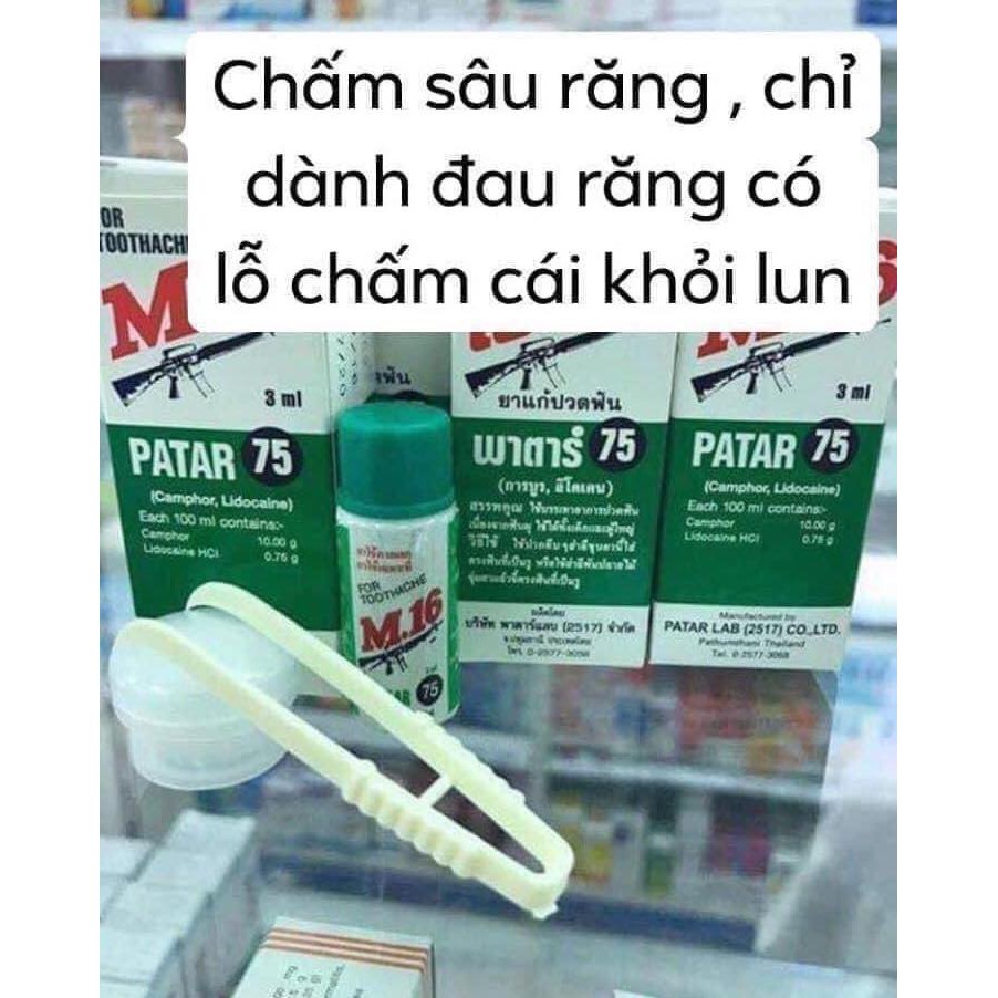 Dầu giảm nhức răng Patar 75 Thái Lan 3ml