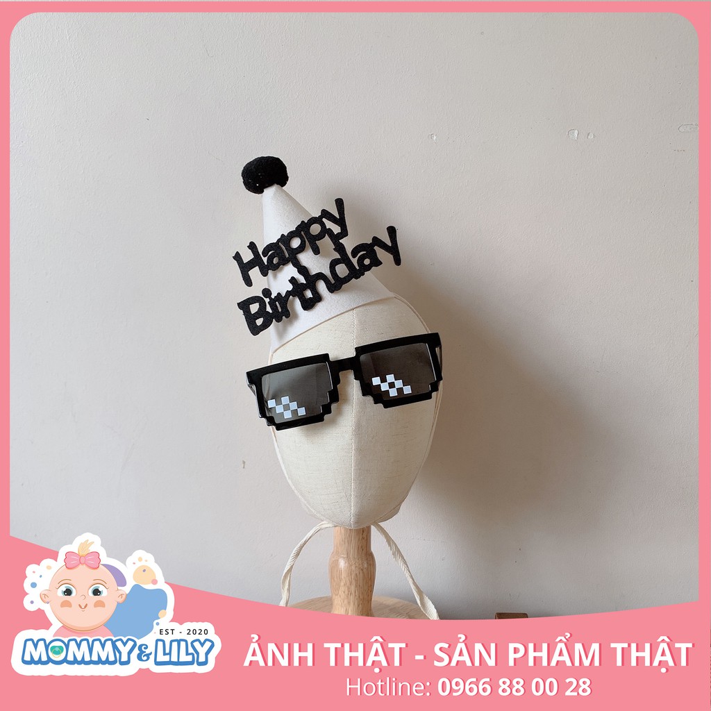 Mũ Happy Birthday đội sinh nhật phong cách Hàn Quốc cho Bé