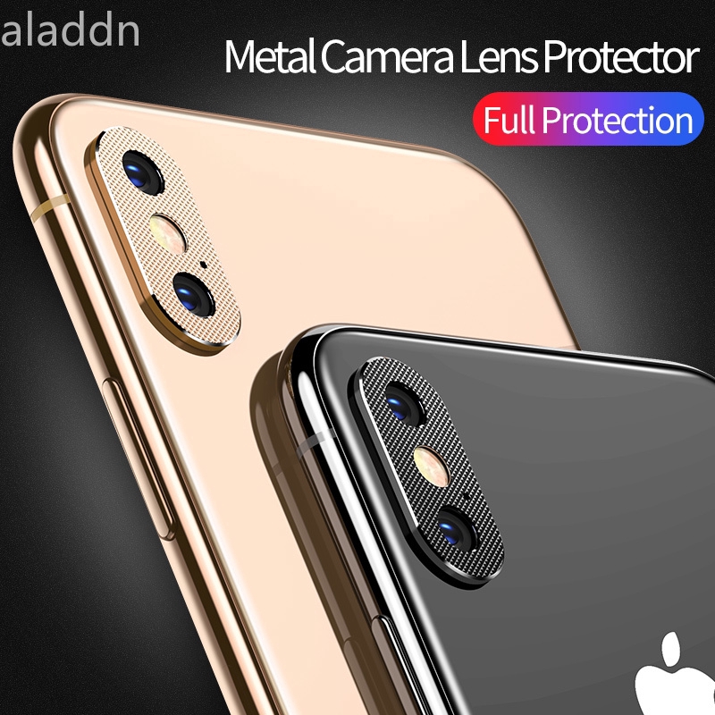 Khung gắn ống kính camera bằng kim loại bảo vệ cho iPhone 11 Pro max 7 8 plus/XR/XSMax/XS/X