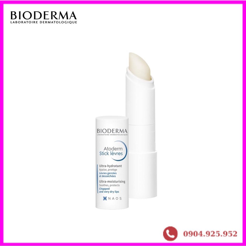 Son dưỡng môi khô nứt nẻ và tổn thương Bioderma Atoderm Stick Levres - 4g