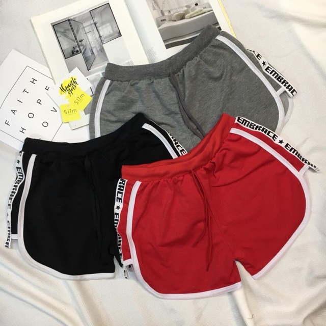 Quần short ( quần tập gym ) viền chữ cotton | BigBuy360 - bigbuy360.vn