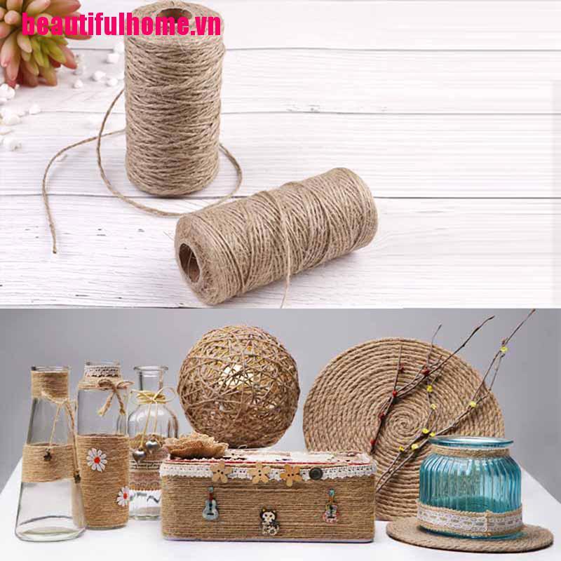 Cuộn Dây Thừng Khô Tự Nhiên 100m Dùng Để Trang Trí Thủ Công