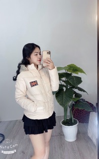 Áo phao béo nữ, mũ tháo đc