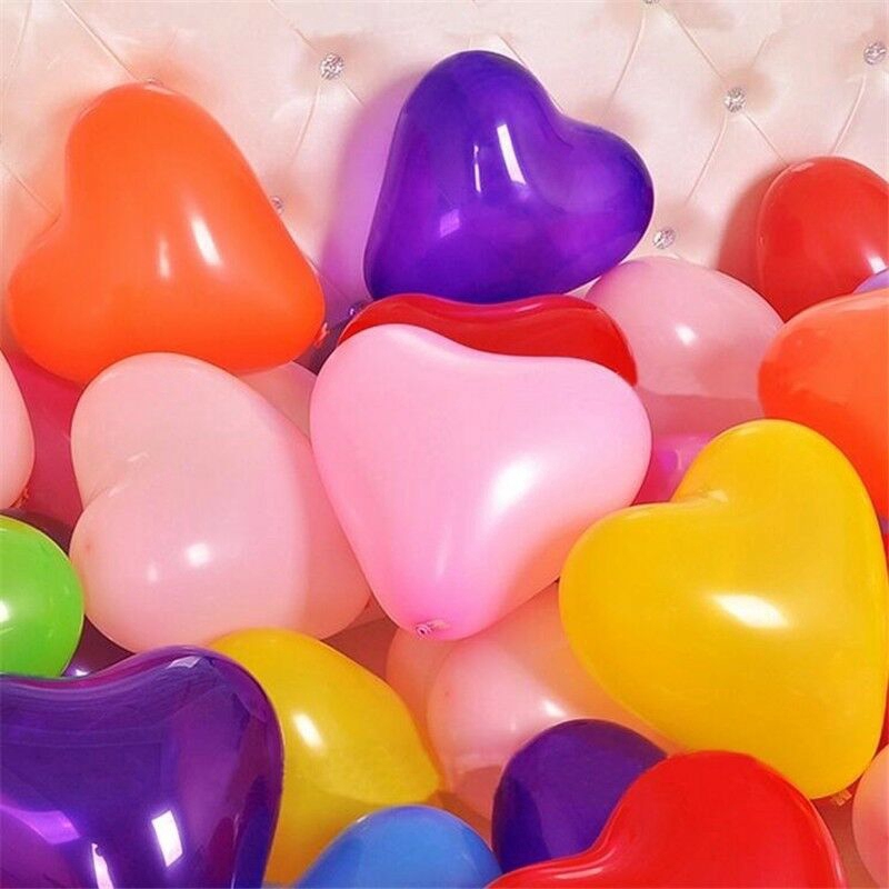 20 bong bóng 30.48 cm hình trái tim trang trí ngày lễ tình nhân