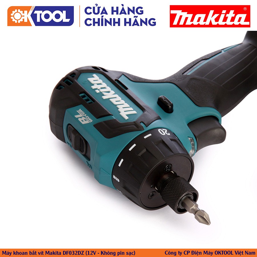 Máy khoan bắt vít Makita DF032DZ (12V - Không pin sạc) [Hàng Chính Hãng]