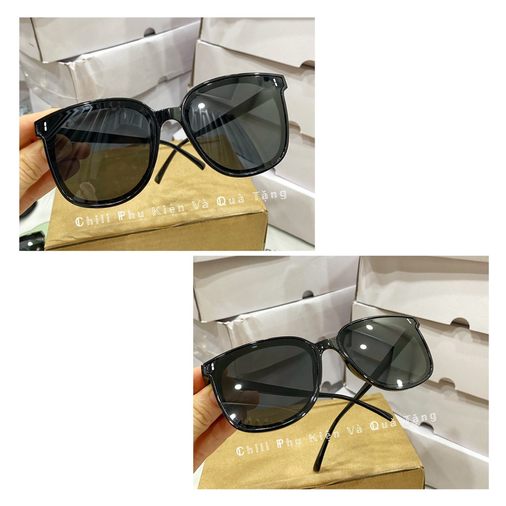 K14 - Kính mát nam nữ, mắt kiếng râm thời trang chống nắng du lịch kính đen 2 chấm dài | BigBuy360 - bigbuy360.vn