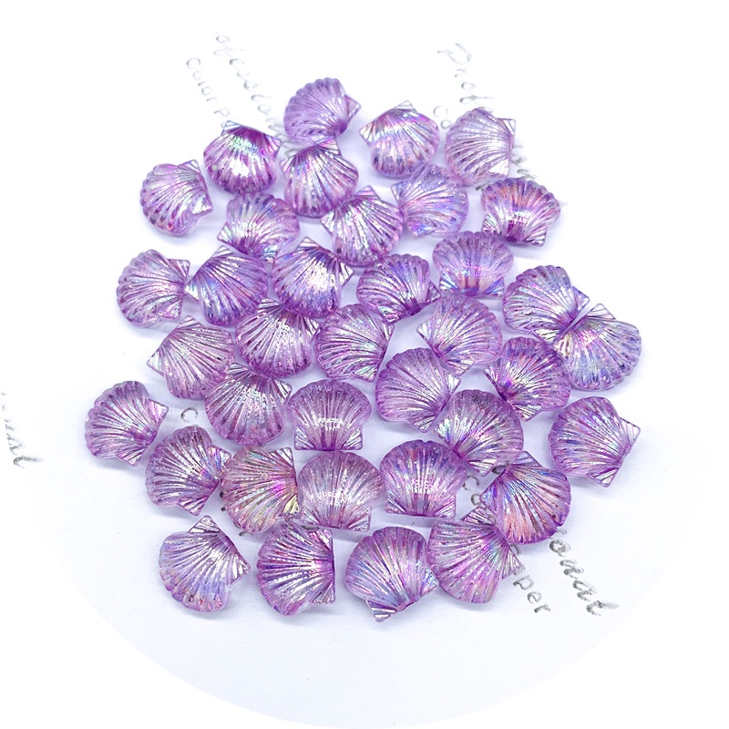 Bộ 50 Vỏ Sò Acrylic AB 12mm Nhiều Màu Làm Đồ Trang Sức Tiện Dụng