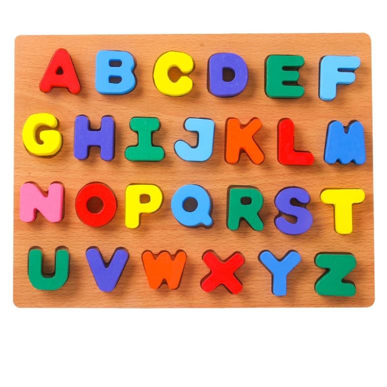 bảng chữ số xếp hình đồ chơi trí tuệ bằng gỗ