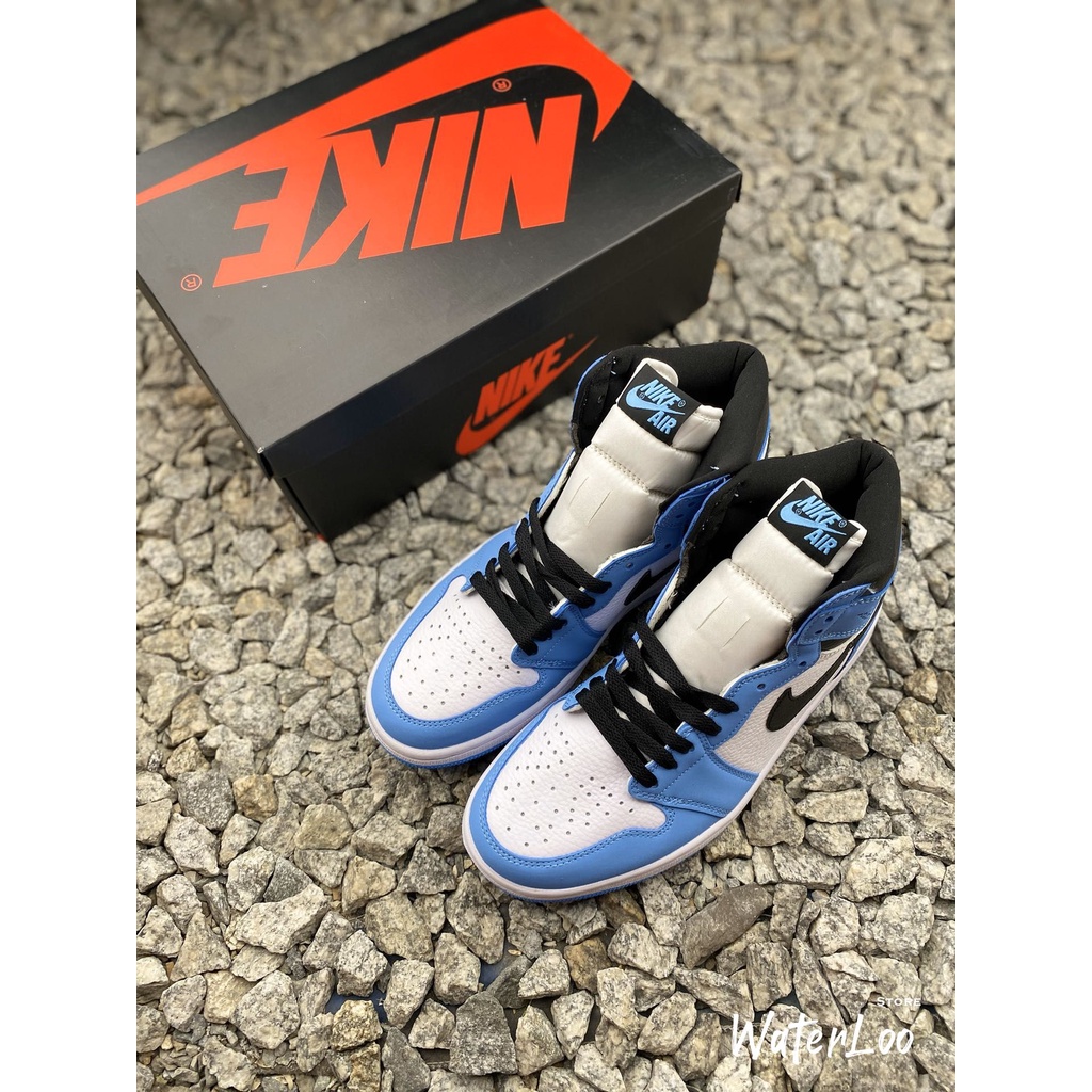 [FREESHIP+HỘP+QUÀ] Giày Thể Thao Sneakers Air Jordan 1 Retro High White University Blue Black Xanh Dương Cổ Cao