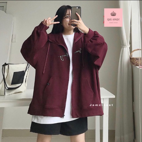 Áo Khoác Nữ, Áo Khoác Nỉ Someday Có Mũ Form Rộng Chất Liệu Nỉ Cotton Dày Edel E467 | BigBuy360 - bigbuy360.vn