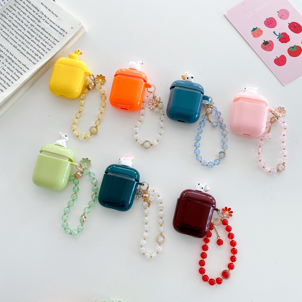 Vỏ Bảo Vệ Hộp Sạc Tai Nghe airpods pro airpods 1/2 Kết Nối Bluetooth Không Dây Mềm Mại Dễ Thương DIY