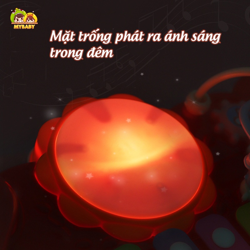 Đàn Piano Cho Bé Thông Minh Đa Năng, Có Đèn Nhạc, Điện Thoại, Trống, Vòng Xoay, Kích Thích Trí Thông Minh, Mybaby