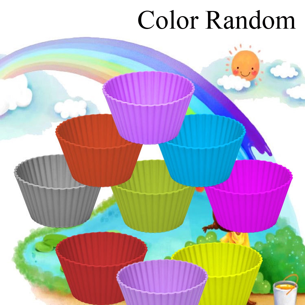 CONOPERY Set 6 / 12 khuôn silicon làm bánh cupcake họa tiết dễ thương