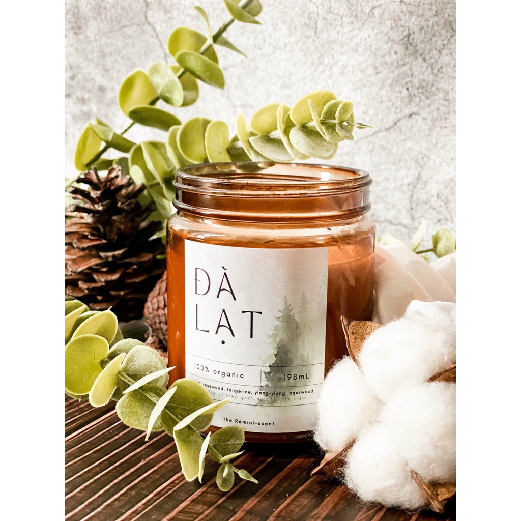 Nến thơm Organic hương Đà Lạt 200ml