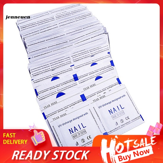 [Hàng mới về] Set 100 túi lá nhôm đựng dung dịch tẩy sơn móng tay nhanh chóng