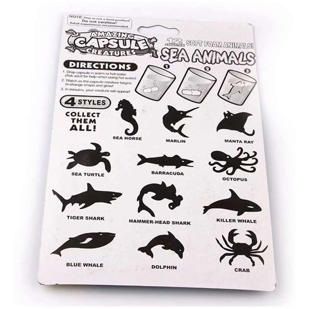 SN-4 Packs Amazing Grow Capsules Growing in Water Animals Toys Capsules Party Supply