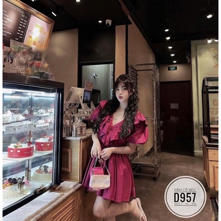 Bigsize Đầm cổ bèo D957