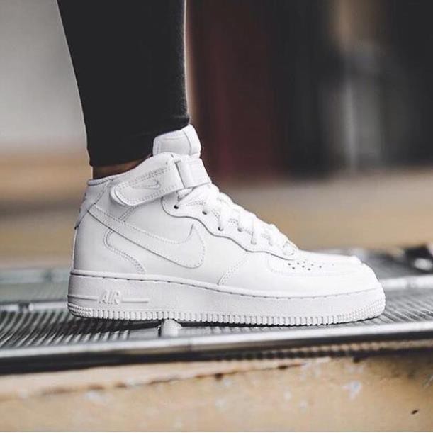 [ Sales 11-11] [Hàng Auth] GIÀY NIKE AIR FORCE 1 Mid  ALL TRẮNG [FULL HỘP] . 11.11 L :))