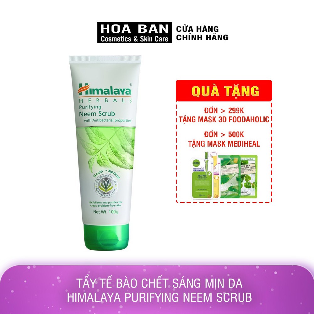 [Date Mới] Tẩy tế bào chết sáng mịn da Himalaya Purifying Neem Scrub 100ml - HM04