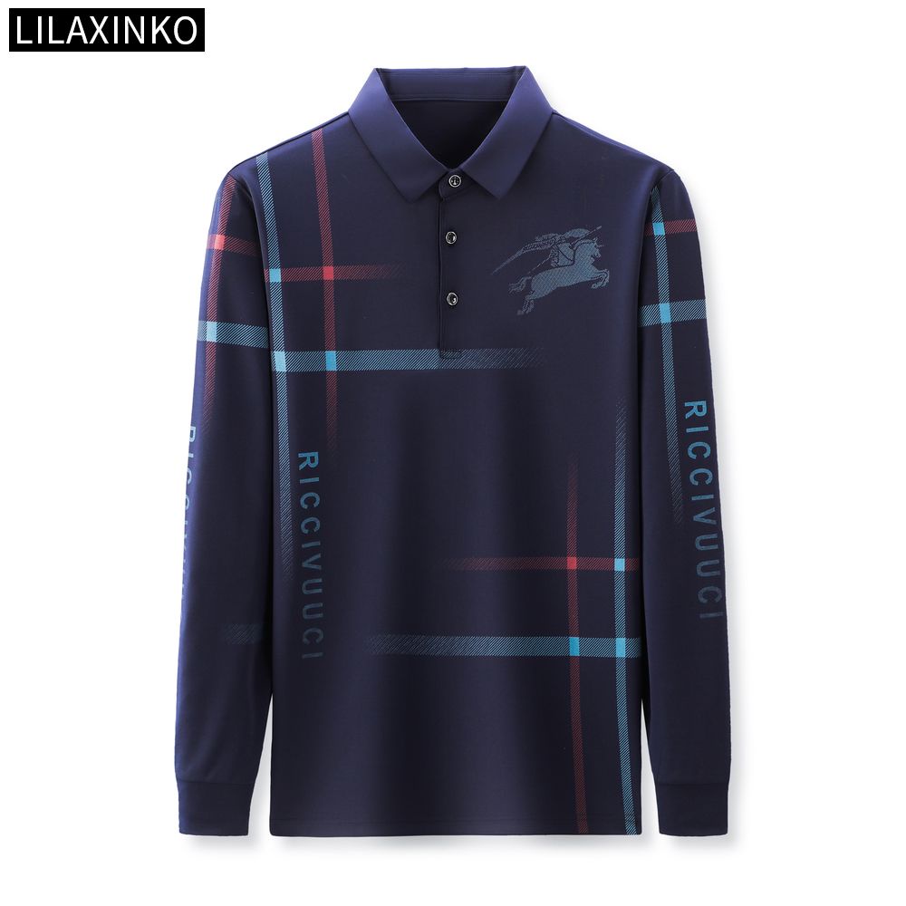 Áo Thun Polo Tay Dài Kẻ Sọc 3 Màu Thời Trang Dành Cho Nam