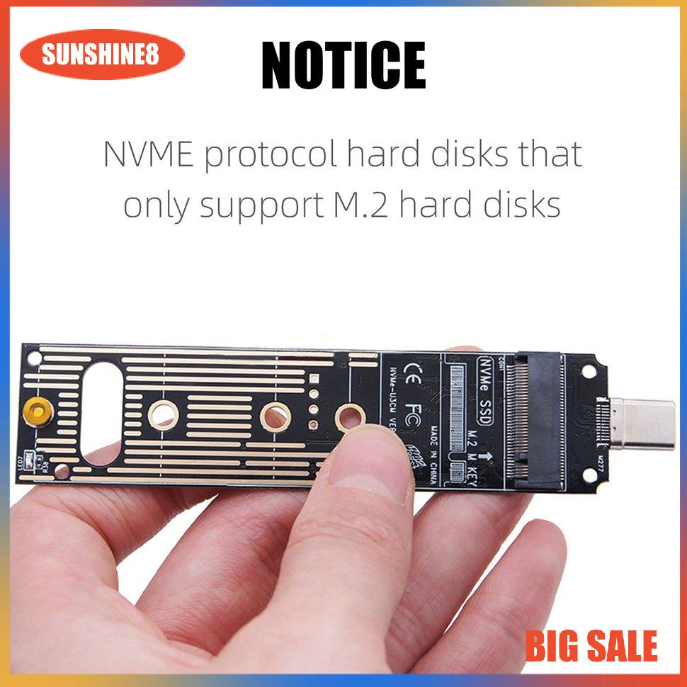 【SUN】M.2 NVME To USB3.1 SSD Converter JMS583 Card 10Gbps M.2 NVME PCIe Adapter