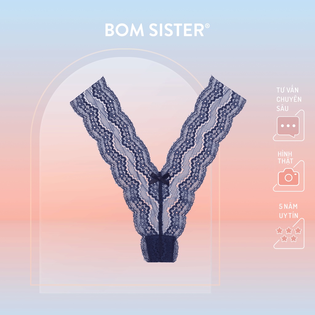 Quần lót lọt khe ren hoa dáng chữ Y BOM SISTER Q0002