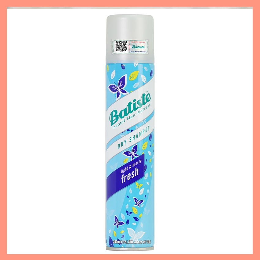 Dầu Gội Khô Batiste Dry Shampoo 200ml