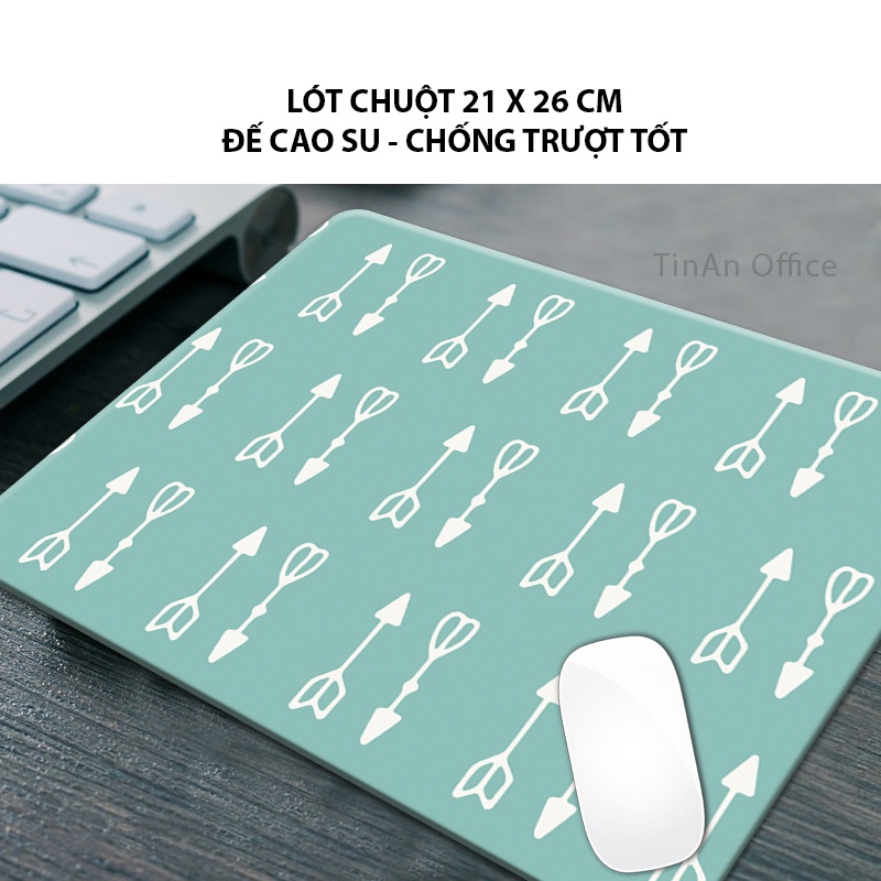 [26 x 21 cm] Miếng Lót Chuột Vải Nhiều Hình Đẹp, Đế Cao Su Việt Nam Chống Trượt, Mousepad Mềm Dày (Hình Tự Chụp)